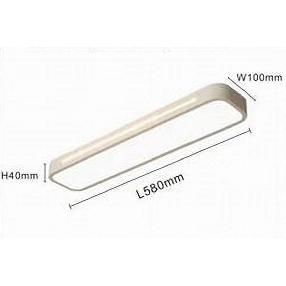 Trade Shop - Plafoniera Led 18w Bianco Soffitto Rettangolare Striscia Moderno Luce 6500k 50200 -