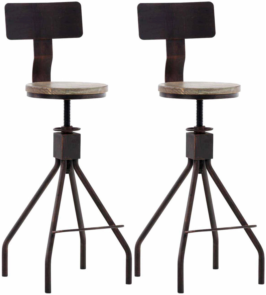 Set 2 Sgabelli Bar Industriali Elko bronzo
