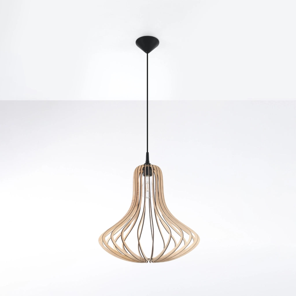 Lampada a sospensione ELZA in legno