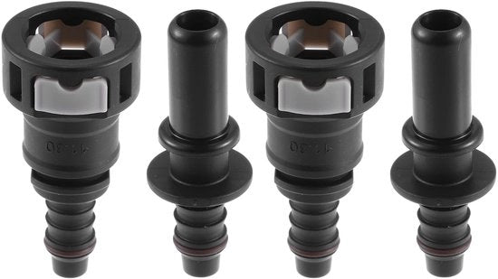 Flessi di combustibile 11,8mm - Flessi di combustibile 10mm - Tubo di combustibile - Flessi di combustibile con valvola a compressione - Materiale in nylon duraturo - Installazione semplice - Connettore di combustibile