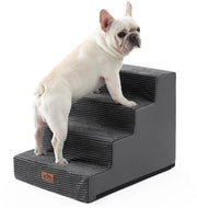 Trappola per cani per piccoli cani, scala a 4 gradini per letto, divano, auto, altezza 45 cm, trappola per gatti in schiuma di alta qualità con copertura rimovibile (60x45x45cm, 4)