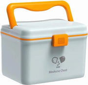 Cassa Medicinale con Mini Cassa Medicinale - Kit di Primo Soccorso per la Casa - 2 Compartimenti - Blu