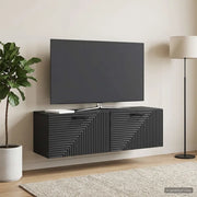 Mobile Porta TV da Muro Montaggio a parete Nero 98 x 31 x 30 cm 898726