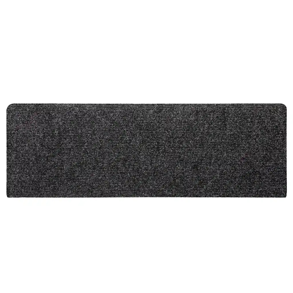 Tappetini per scale autoadesivi 30 pz 65x21x4 cm Grigio Scuro bordo rettangolare 3365692