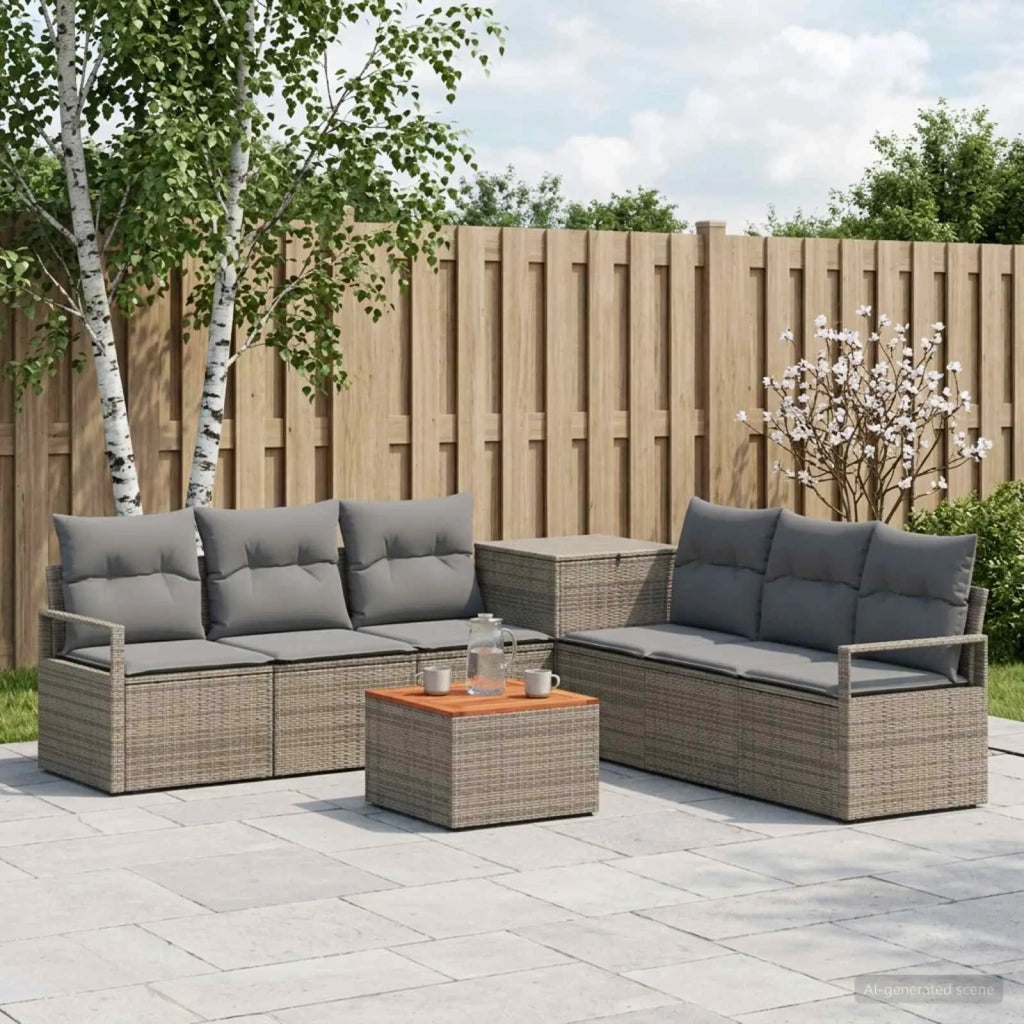Set di divani 8 pz Grigio e Grigio Scuro 3448172