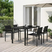 Set di Mobili da Esterno 5 pcs Nero e antracite Textilene 3422880