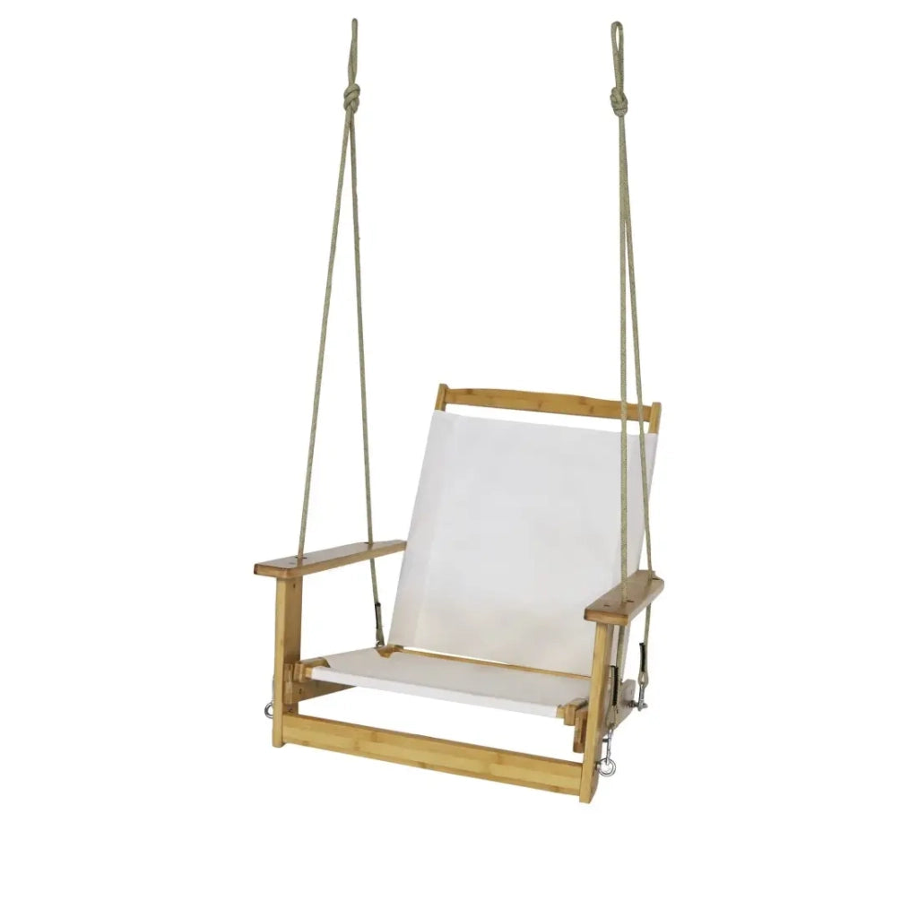 Sedia da giardino sospesa in legno con braccioli - Dimensioni 70x102x96 cm
