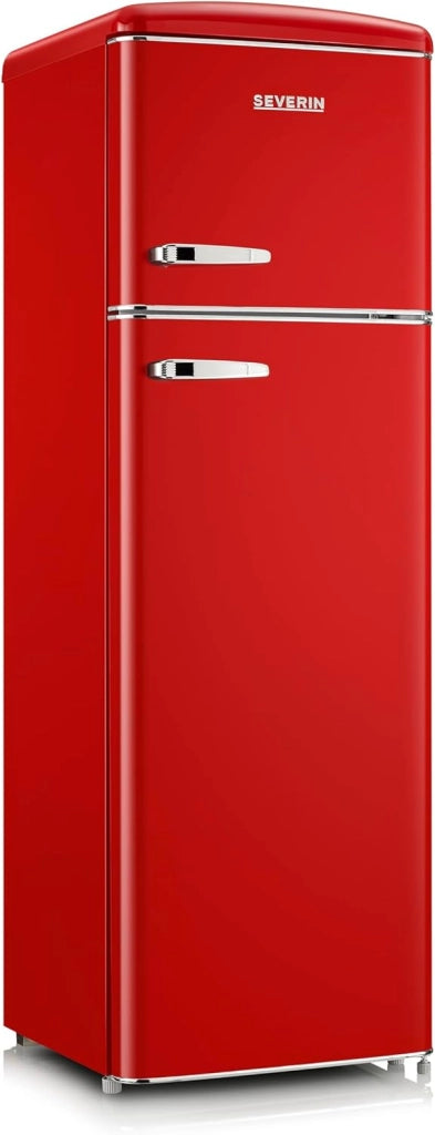 Rkg 8983 retrò - frigorifero doppia porta, 246 litri, classe d, colore rosso axlxp 166,5x55x57,5 cm