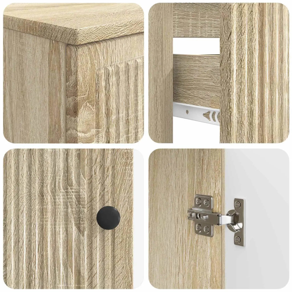 Set di Mobili da Bagno da 4 Pezzi EDE Rovere Sonoma 3417902