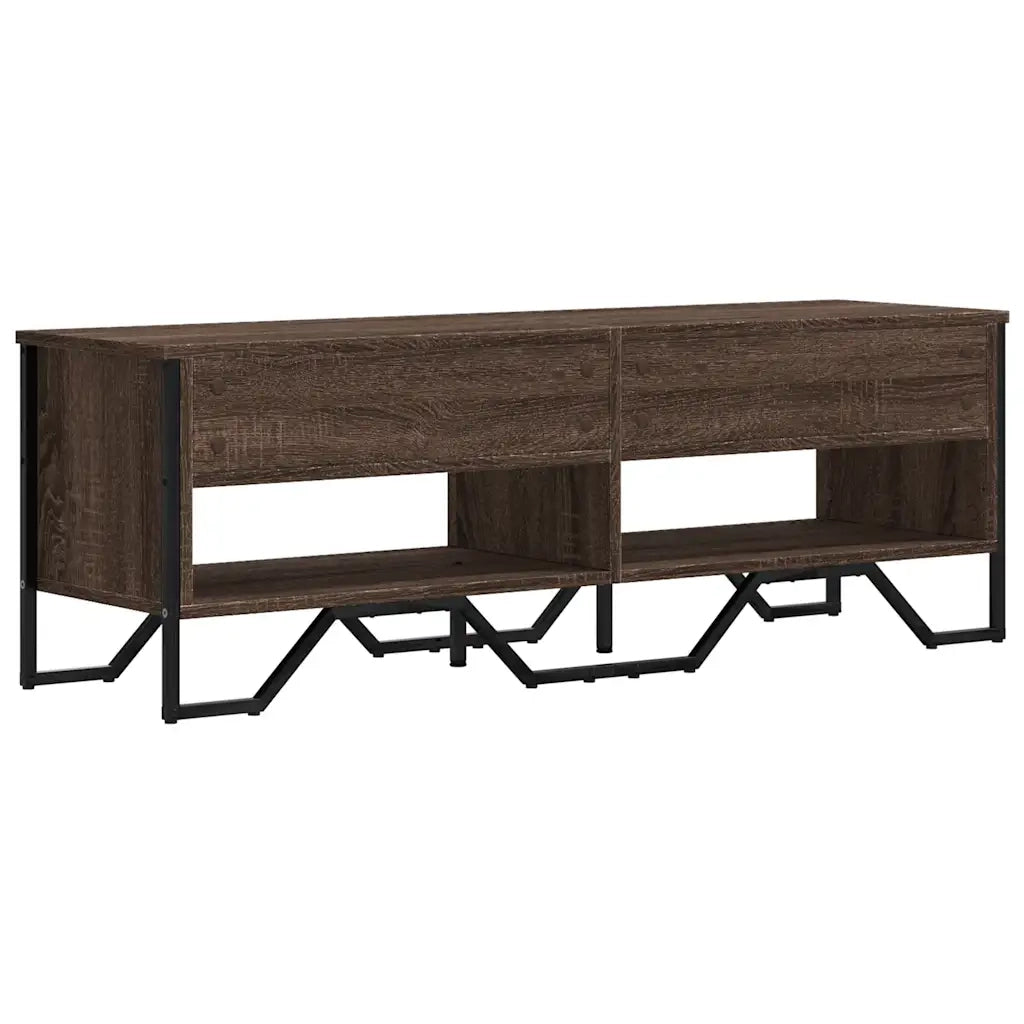 Mobile Porta TV Rovere Marrone 122x34x41cm in Legno Multistrato