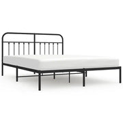 Letto matrimoniale | Letto per adulti | Giroletto con Testiera in Metallo Nero 183x213 cm