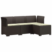 Divano da giardino 4 posti con cuscini aspetto rattan PP 3443930
