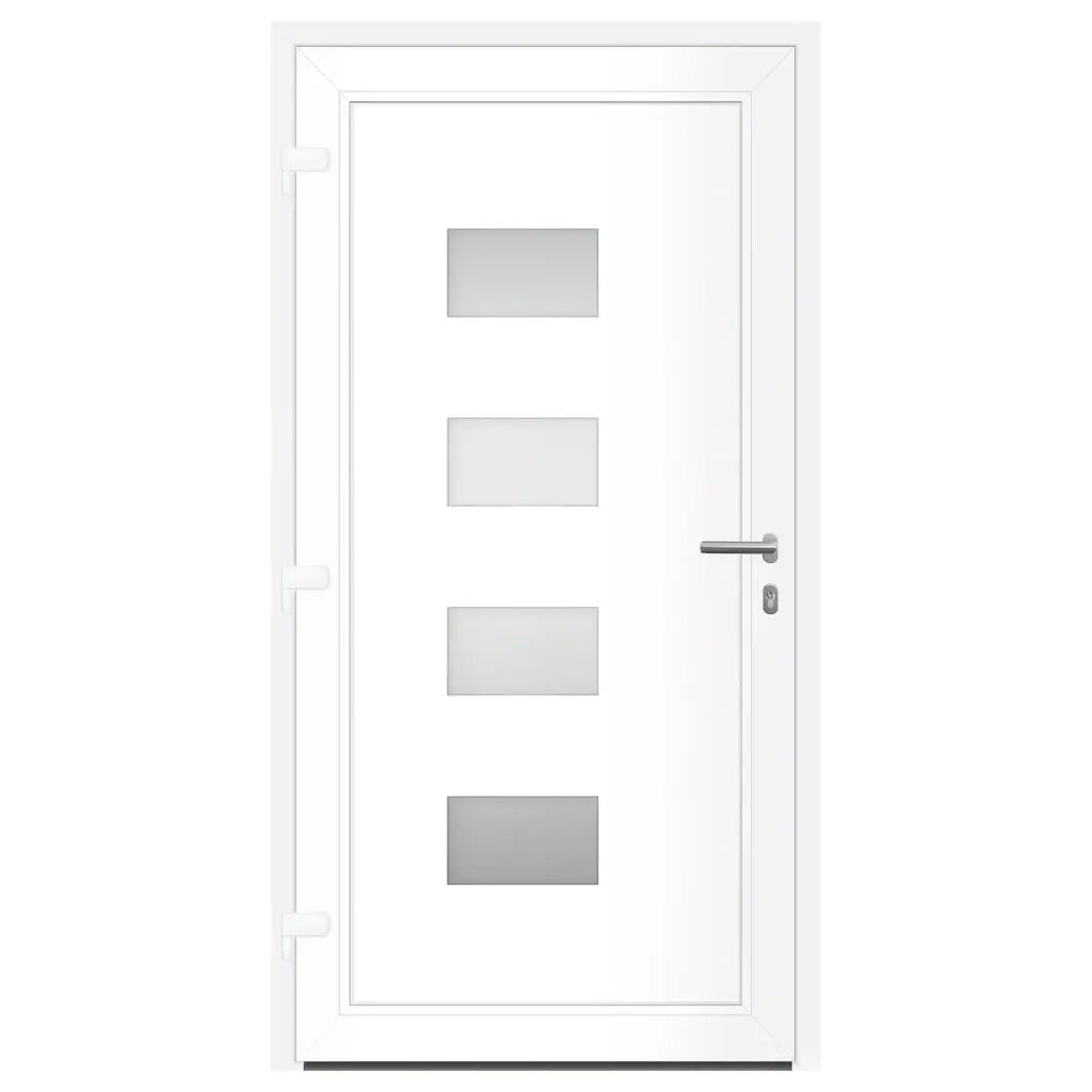 Porta Ingresso Antracite 100x200 cm in Alluminio e PVC 3157071