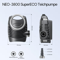 Set per laghetti Filtro CPF-10000 12000l 11W UVC Pompa NEO3800 Tubo