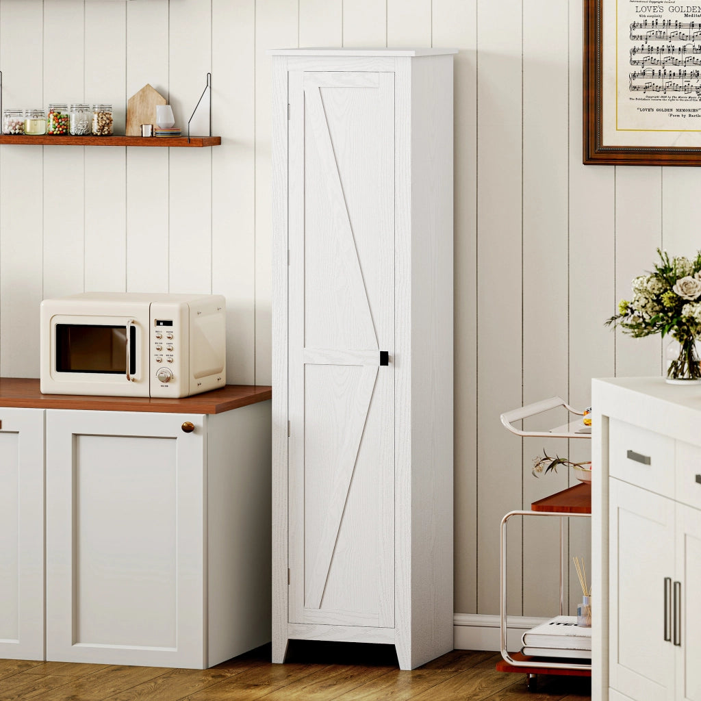 Armadio Cucina con 2 Ripiani Regolabili ¨C zephmum ¨C Bianco 170 cm