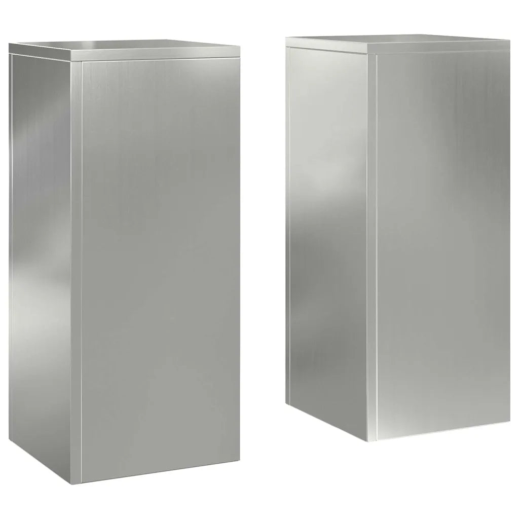 Supporto per piante | Sostegno per piante 2 pz Argento 24 x 24 x 55 cm