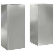 Supporto per piante | Sostegno per piante 2 pz Argento 24 x 24 x 55 cm
