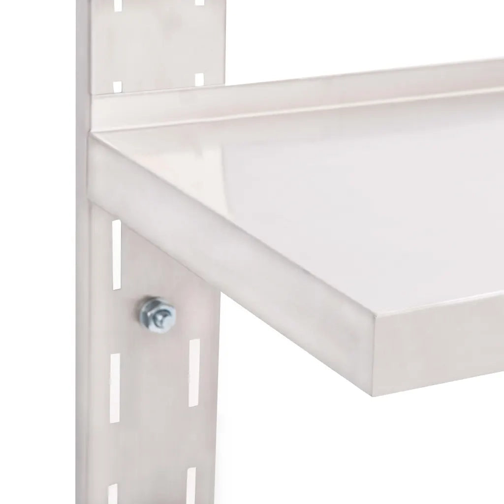 Mensola a Sospensione a 2 Livelli in Acciaio Inox 120x30 cm 51048
