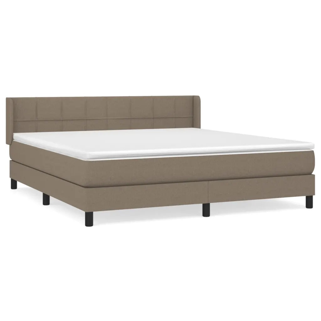 Giroletto a Molle con Materasso Tortora 160x200 cm in Tessuto 3129725