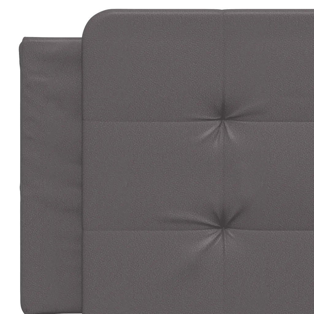 Letto con Materasso Grigio 160x200 cm in Similpelle
