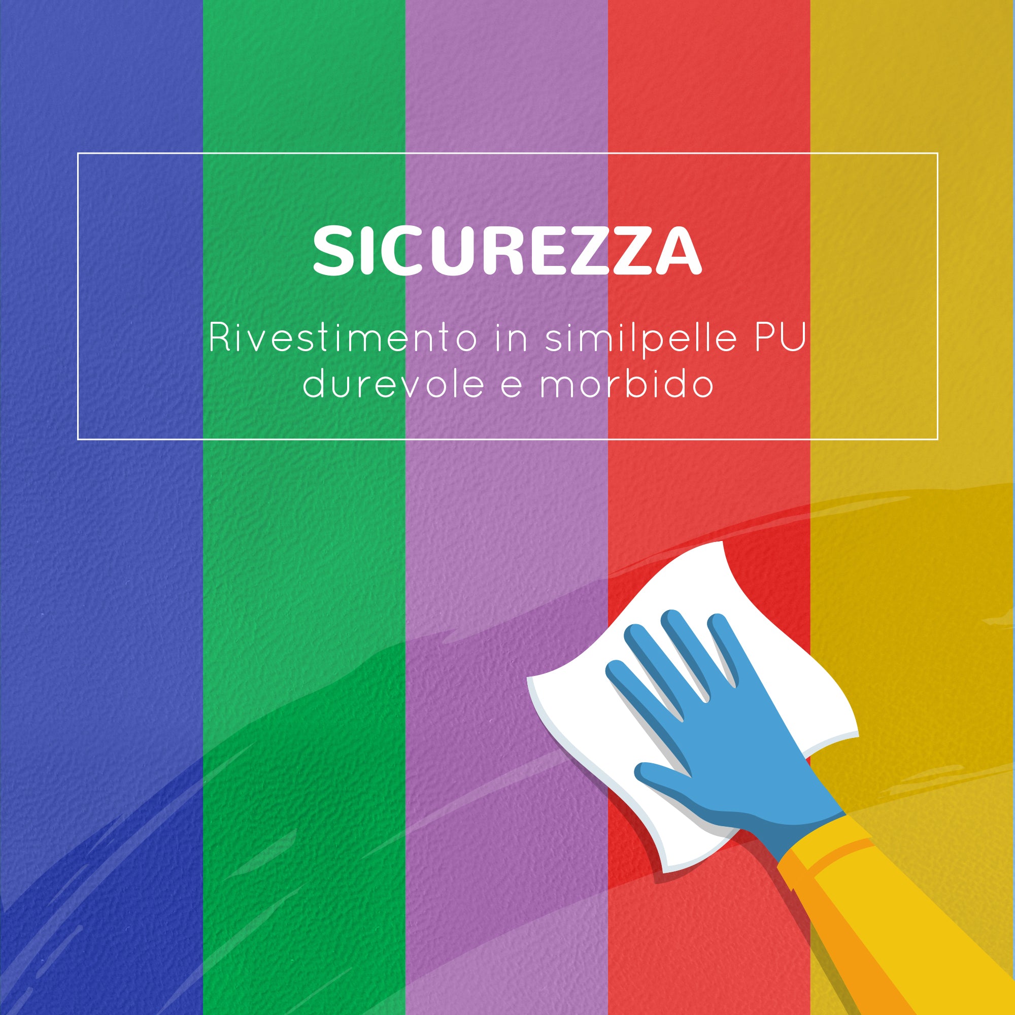 Set 7 Costruzioni Morbide per Bambini 1-3 Anni in PU e EPE Multicolore
