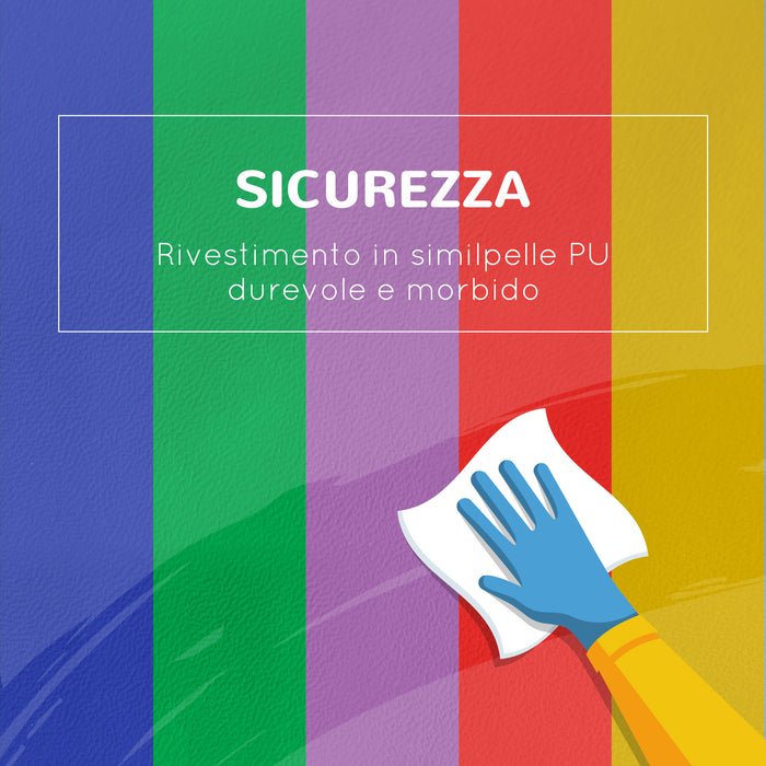 Set 7 Costruzioni Morbide per Bambini 1-3 Anni in PU e EPE Multicolore