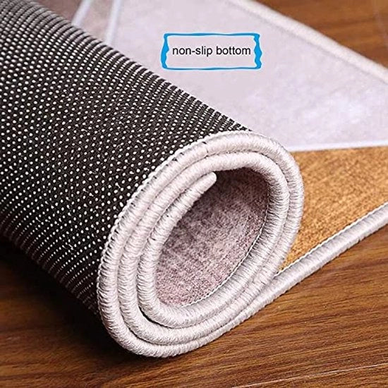 Tappeto Antiscivolo Grigio 80 x 200 cm - Lavabile e Perfetto per l'ingresso