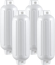 Set 4 Parabordi per Barca, Parabordi per Imbarcazioni, Gommonni, Boat Fender(Bianco)
