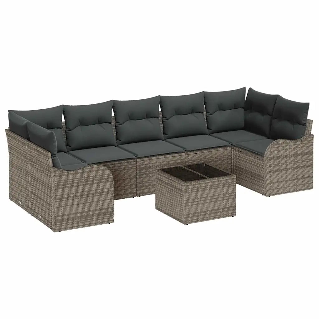 Set Divano da Giardino Grigio 55 x 55 x 37 cm polyrattan 3345619