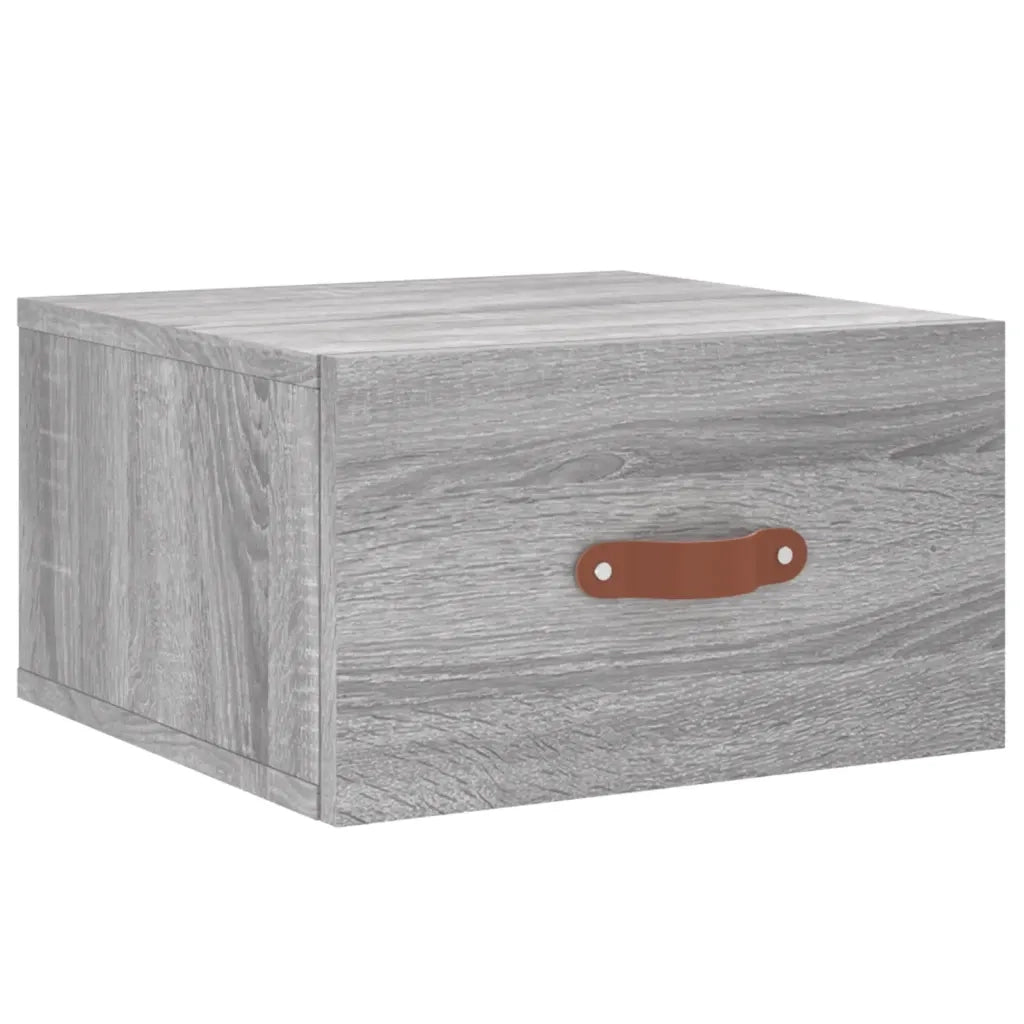 Comodino a Muro Grigio Sonoma 35x35x20 cm 829784