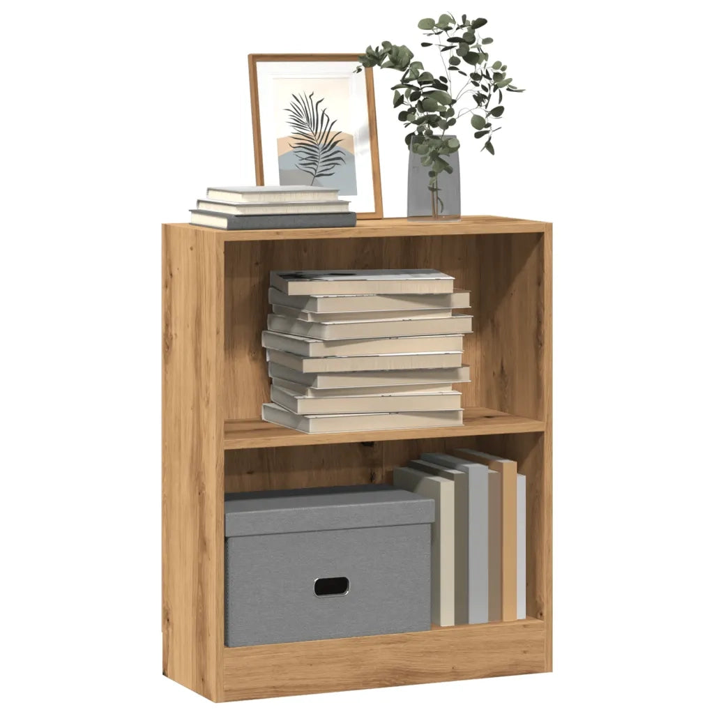 Libreria-Scaffale per Libri-Mobile di Stoccaggio Rovere Artigianale 60x24x76 cm in Truciolato
