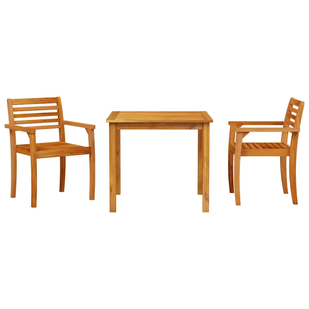 Set da Pranzo per Giardino 3 pcs Marrone