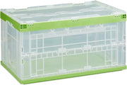 Scatola pieghevole con coperchio contenitore di plastica per lo stoccaggio contenitore per il trasporto 60 litri verde 13_0000480