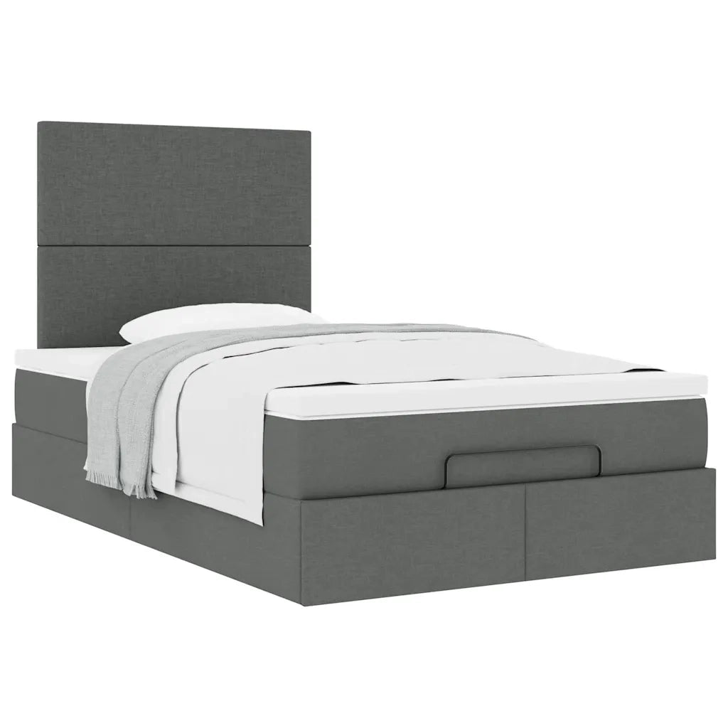 vidaXL Struttura Letto Pouf con Materasso 80x200 cm in Tessuto