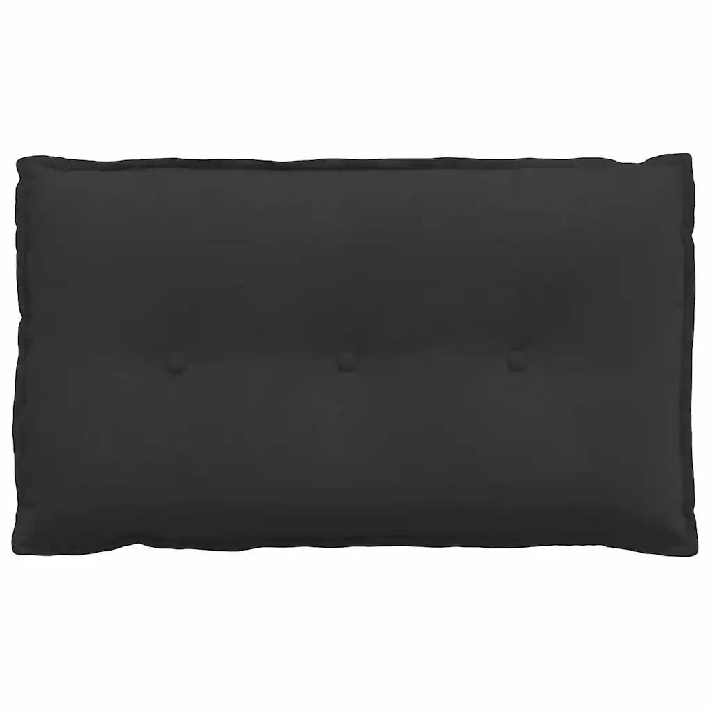 Cuscino per Schiena | Cuscino dorsale Nero 80 x 50 cm Tessuto in Microfibra
