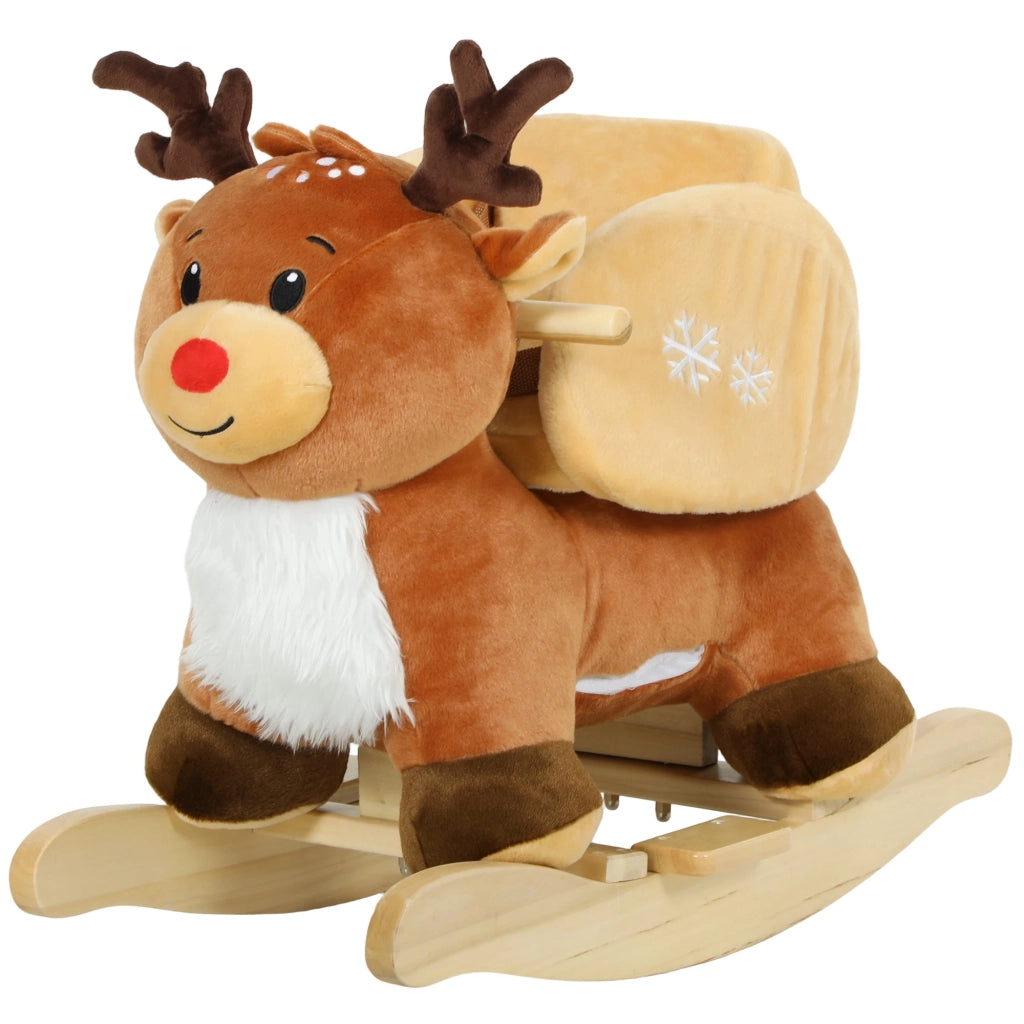Cavallo Dondolo per Bambini ¨C zephmum ¨C Marrone 65x32x55 cm