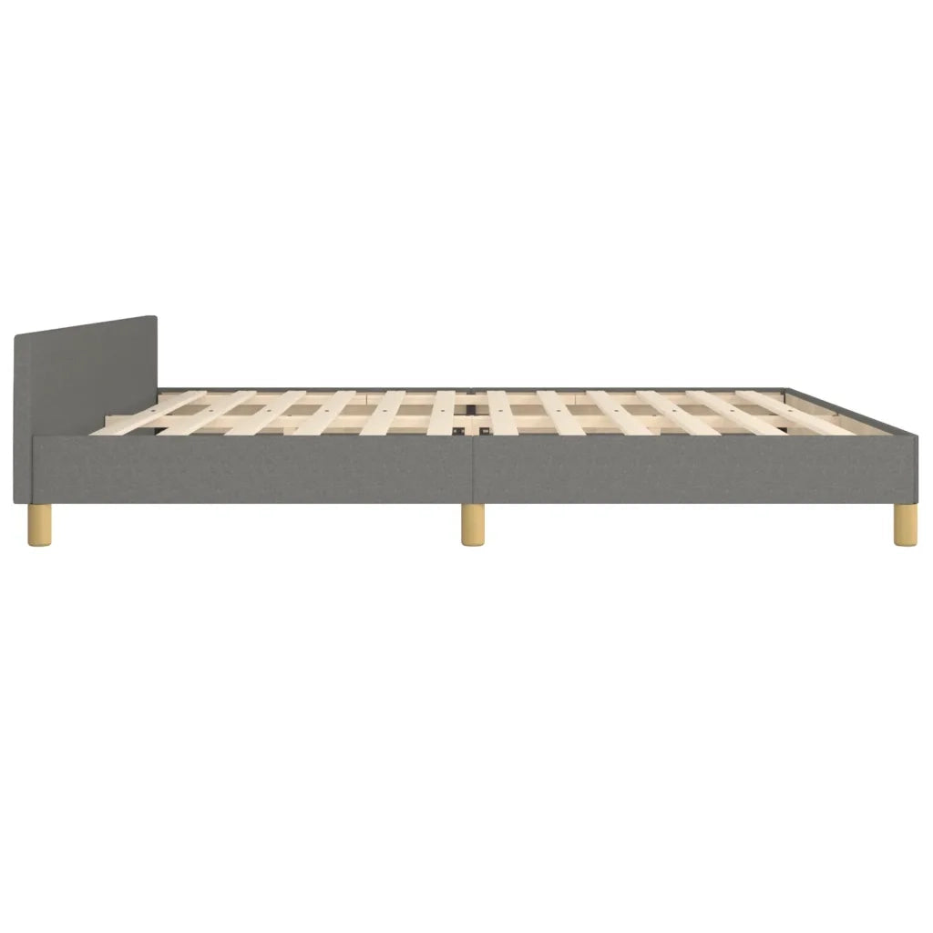 Giroletto senza Materasso Grigio Scuro 200x200 cm Tessuto