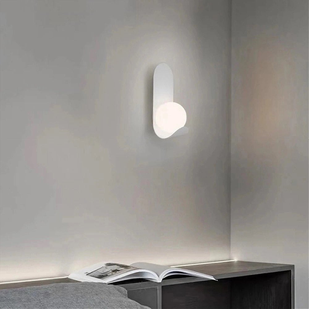 Trade Shop - Applique Da Parete Moderno Lampada Decorativa In Metallo Con Sfera Vetro G9 Aq46 -