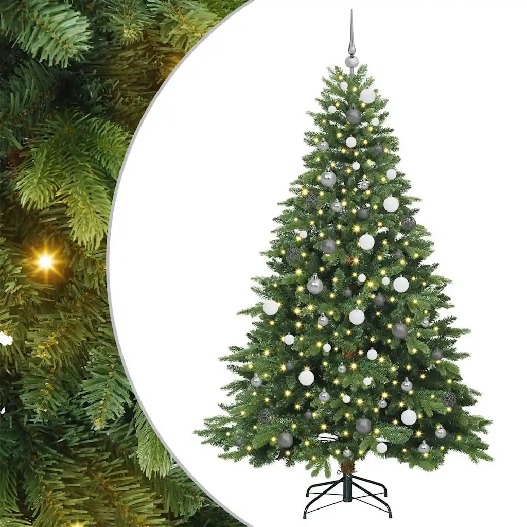 Albero di Natale artificiale con 300 LED Verde 210 cm PE e PVC 3397561