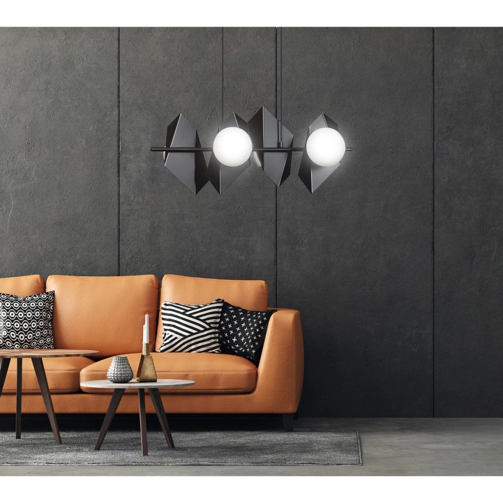 Lampada a sospensione Drifton in acciaio nero e vetro