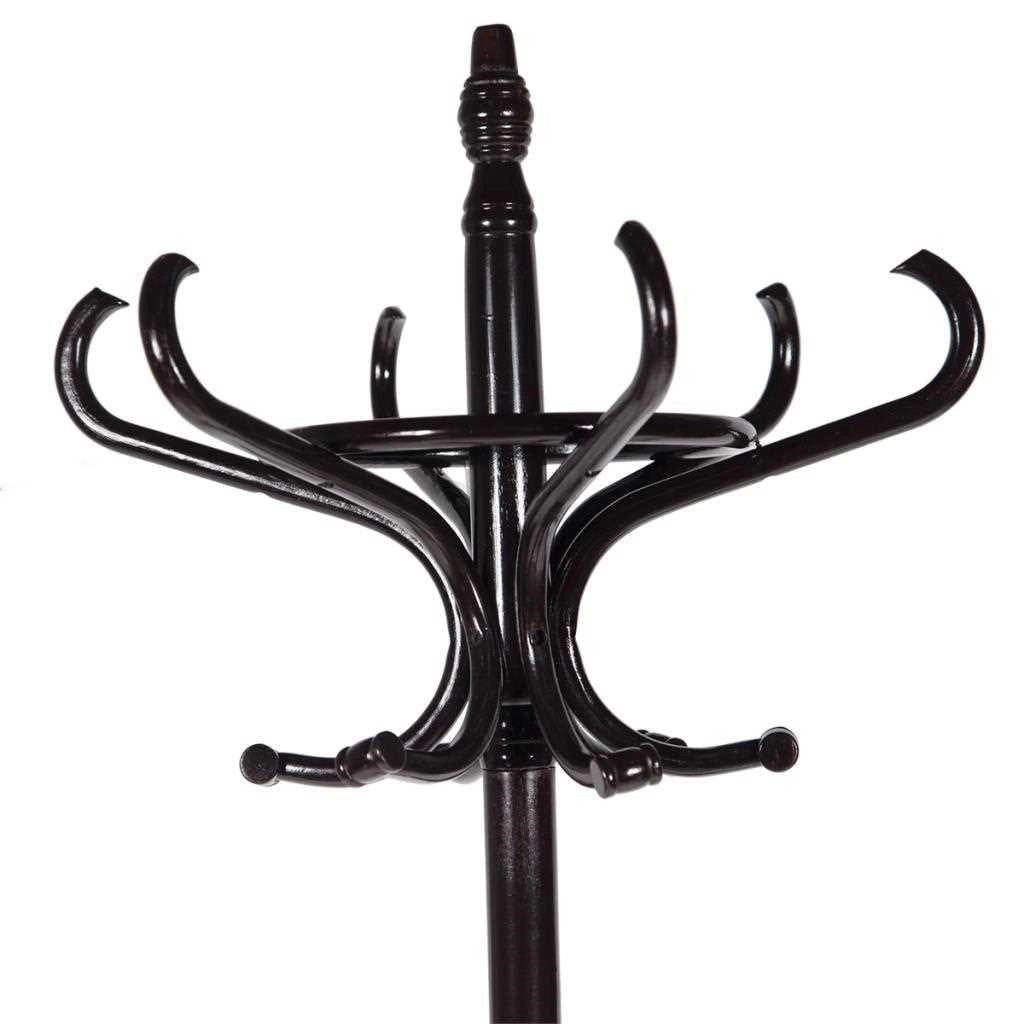 Perchero de pie de madera negro nogal 53x39x187hcm