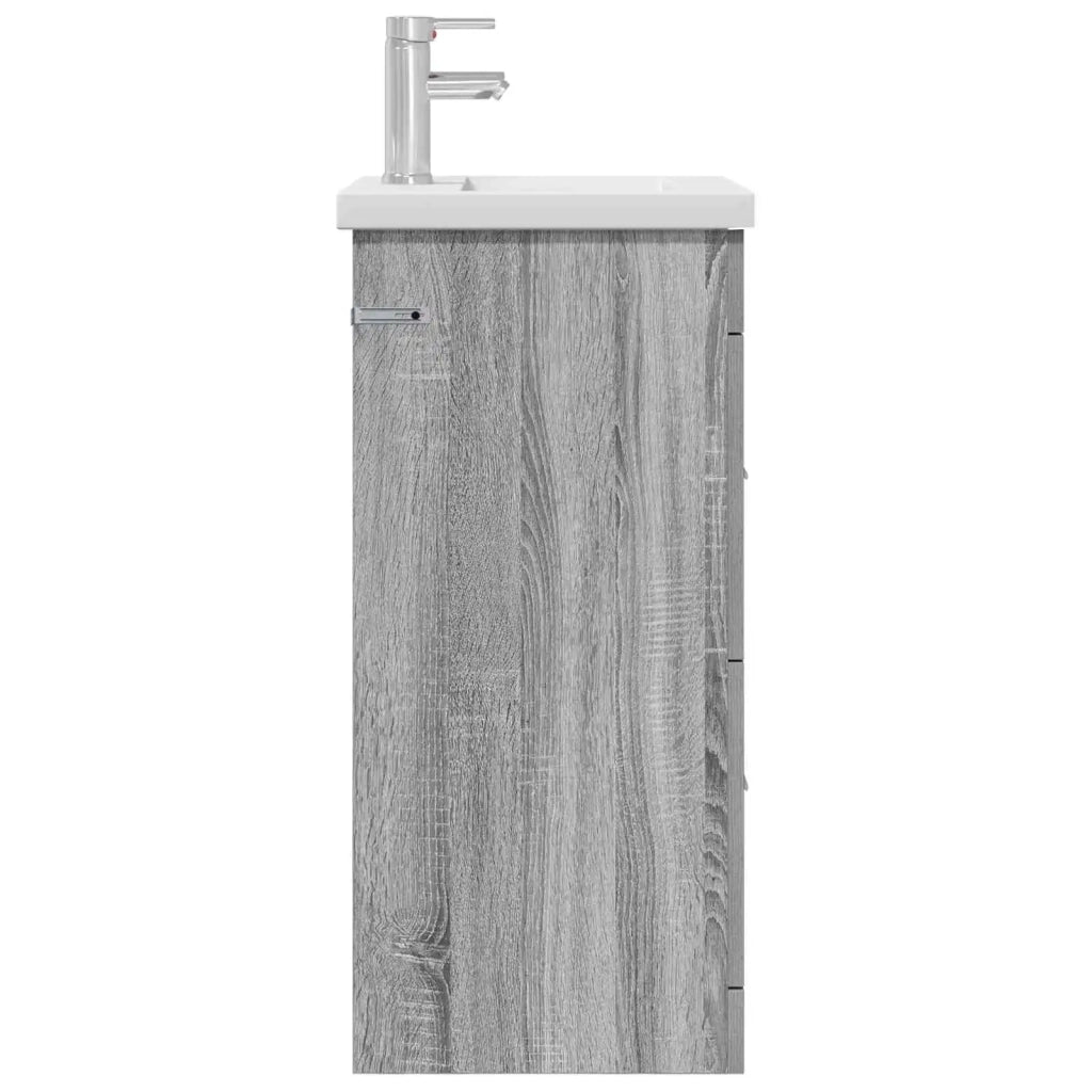 Mobile da bagno con lavabo Sonoma grigio 42 x 40 x 84,5 cm 890701