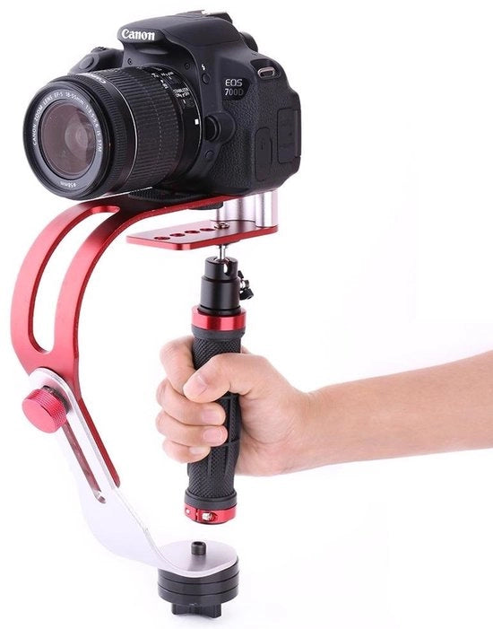 Stabilizzatore Gimbal Professionale per Video - Stabilizzatore Universale Manuale - Costruito in Alluminio - Manico Antiscivolo - Duraturo - Riduce Vibrazioni della Camera - Stabilizzatore Video
