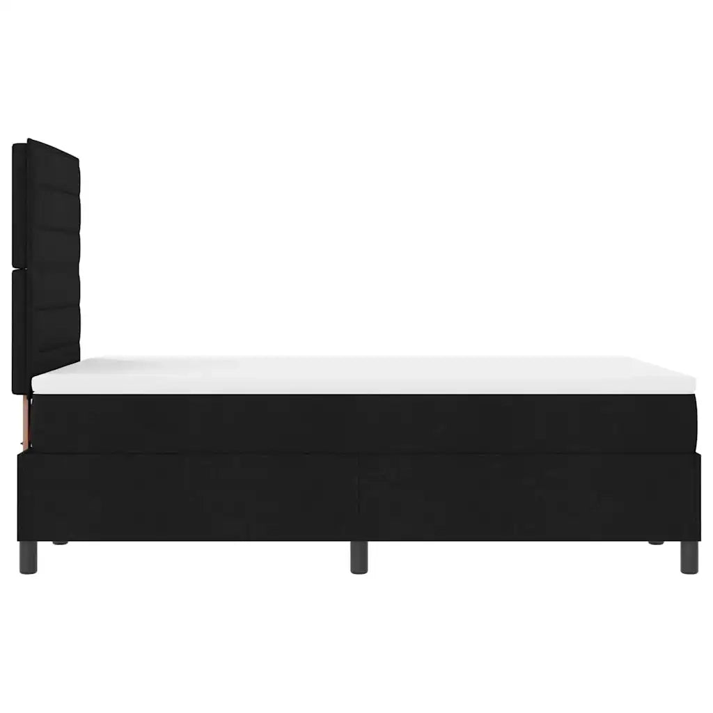 Letto a molle con materasso con led Nero 120 x 200 cm Tessuto 3342783