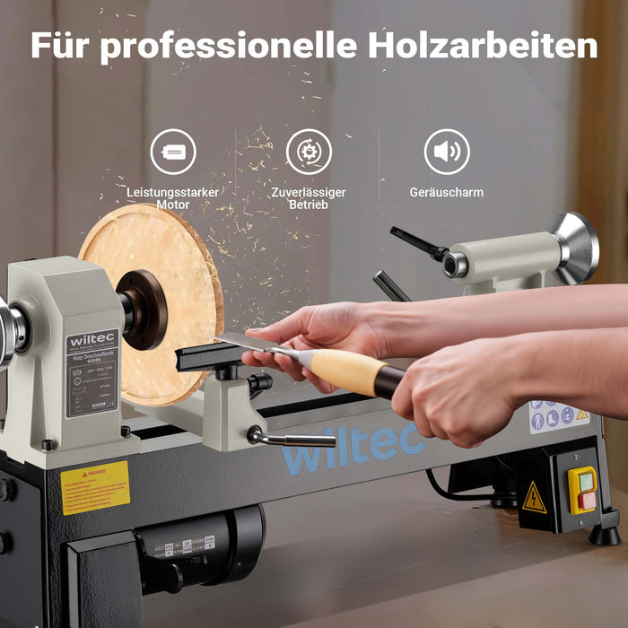 Tornio da banco per legno 370 watt, 600~2800 giri/min, Macchina da banco per tornitura