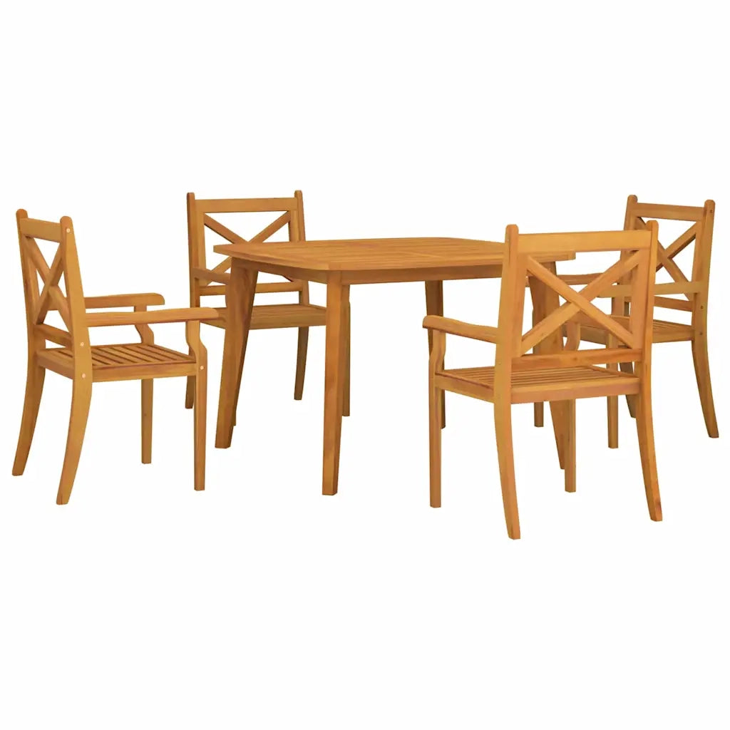 Set Mobili da Pranzo per Giardino 5 pz Legno Massello di Acacia 3058002