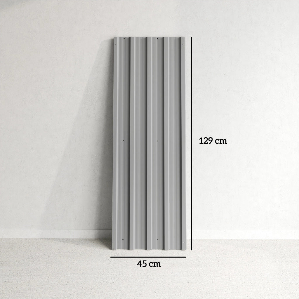 Pannelli in acciaio zincato ¨C zephmum ¨C grigio chiaro 129x45 cm