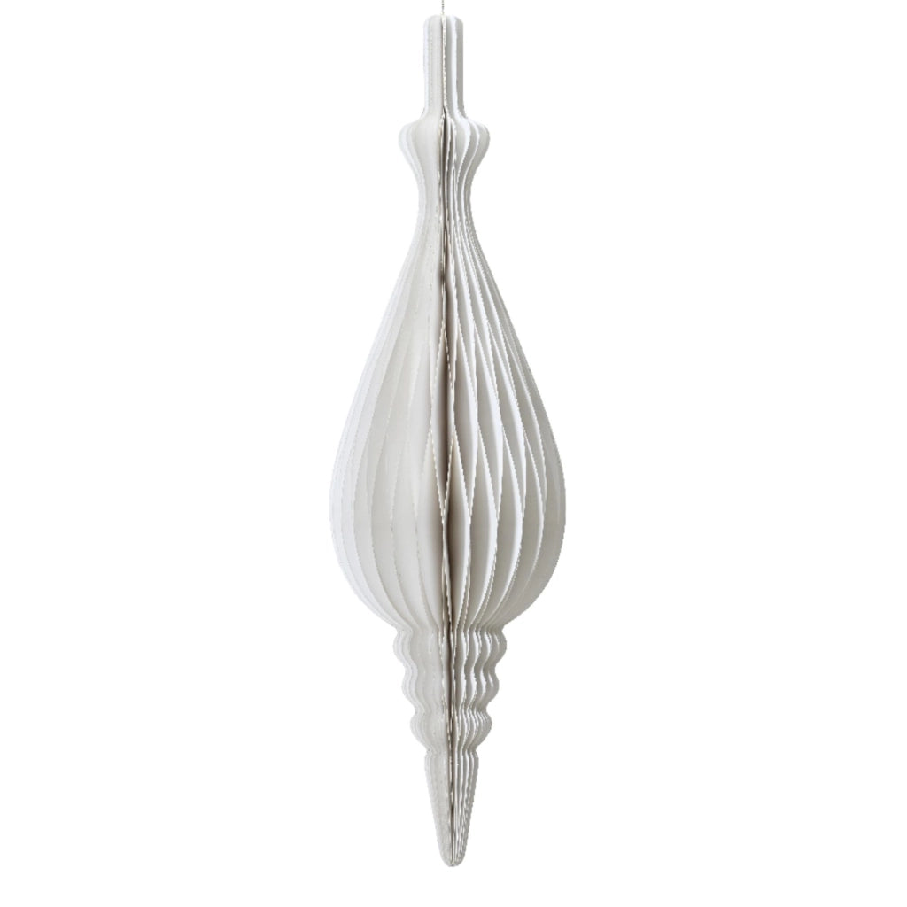 Decorazione natalizia in carta ornamentale bianca