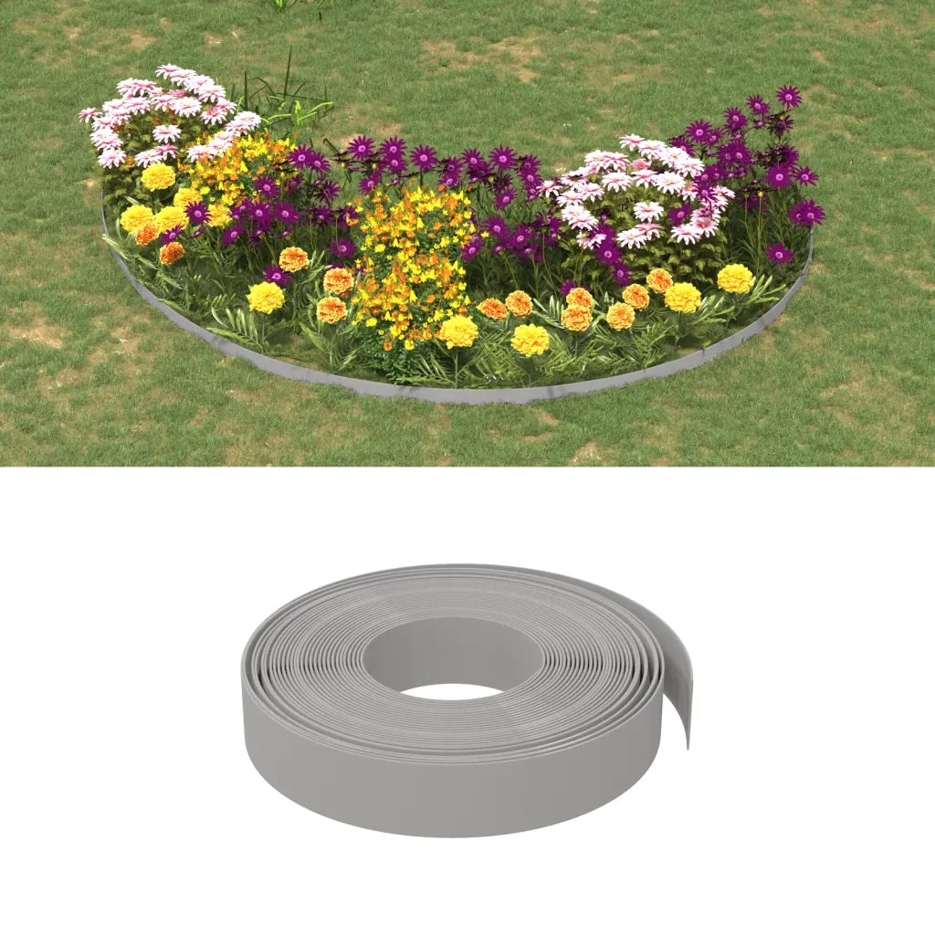 Bordature da Giardino 2 pz Grigie 10 m 10 cm in Polietilene CFW5934843