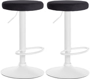 2er Set Barhocker Ponte Samt weiЯ